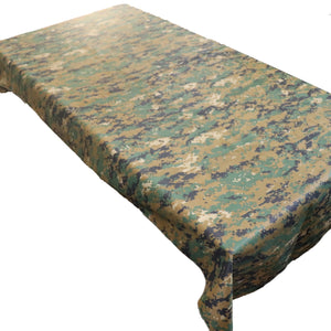 Cotton Tablecloth Camouflage Print - Pixelated Digital Jungle Camouflage