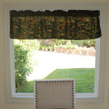 Cotton Window Valance Camouflage Print 58 Inch Wide Pixelated Jungle Camouflage