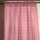 Sheer Tinted Organza Solid Single Curtain Panel 58 Inch Wide - Dusty Rose
