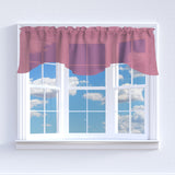 Sheer Tinted Organza Solid Scalloped Window Valance 58" Wide / 20" Tall