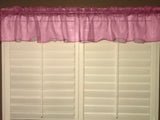Sheer Organza Window Valance 58" Wide - Solid Dusty Rose