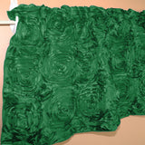 Rosette Floral Pop Up Flower Window Valance 54 Inch Wide Emerald Green