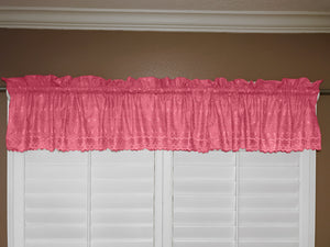 Cotton Eyelet Window Valance 58" Wide Coral