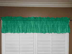 Cotton Eyelet Window Valance 58" Wide Teal