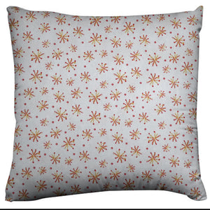 Christmas Themed Decorative Throw Pillow/Sham Cushion Cover Firework Sparks on White