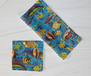 Cotton Fish Aquarium Napkins 18"X18"