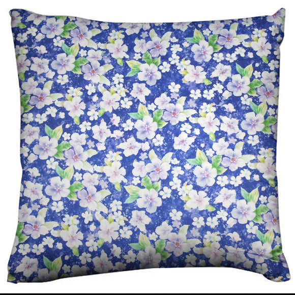 Floral Decorative Throw Pillow/Sham Cushion Cover Floral Flowers Blue