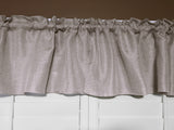 Faux Burlap Window Valance 58" Wide Solid Frosted Wheat