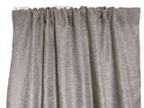 Faux Burlap Texture Polyester Solid Single Curtain Panel 58 Inch Wide - Frosted Wheat