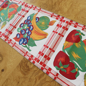 Cotton Print Table Runner Fruits Bundle - White