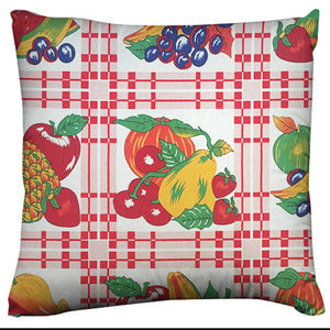 Cotton Fruits Bundle Throw Pillow/Sham Cushion Cover - White