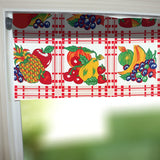 Cotton Window Valance Fruits Print 58 Inch Wide Fruit Bundle - White