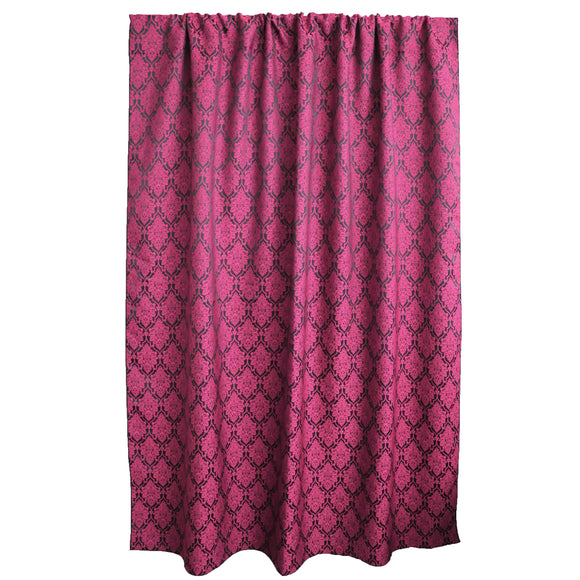 Jacquard Fancy Floral Damask Curtain Panel 54 Inch Wide