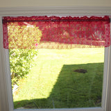 Floral Lace Window Valance 58 Inch Wide Fuchsia