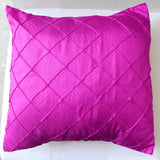Pintuck Taffeta Decorative Throw Pillow/Sham Cushion Cover Fuchsia