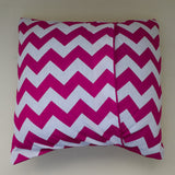 Cotton Chevron Decorative Throw Pillow/Sham Cushion Cover Fuchsia