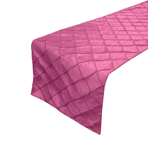 Pintuck Taffeta Table Runner - Fuchsia
