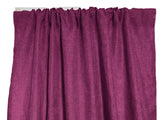 Faux Burlap Texture Polyester Solid Single Curtain Panel 58 Inch Wide - Fuchsia