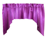 Shiny Satin Solid Swag Window Valance 72" Wide / 36" Tall