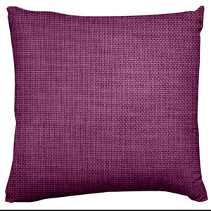 Faux Burlap Woven Texture Throw Pillow/Sham Cushion Cover Fuchsia