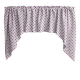 Swag Valance Cotton Small Dots Print 58" Wide / 36" Tall