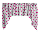 Swag Valance Cotton Polka Dots Print 58" Wide / 36" Tall