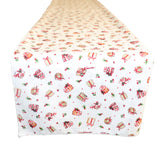 100% Cotton Table Runner Christmas / Event Decoration Gifts and Presents on White