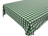 Cotton Gingham Checkered Tablecloth - Hunter Green