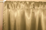 Shiny Satin Solid Single Curtain Panel Drapery 58 Inch Wide Gold