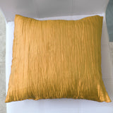 Crushed Taffeta Decorative Throw Pillow/Sham Cushion Cover Gold