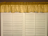 Sheer Organza Window Valance 58" Wide - Solid Gold