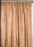Crinkle Taffeta Crushed Pattern Single Curtain Panel 54 Inch Wide - Gold
