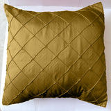 Pintuck Taffeta Decorative Throw Pillow/Sham Cushion Cover Gold