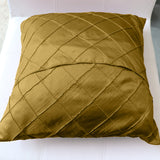 Pintuck Taffeta Decorative Throw Pillow/Sham Cushion Cover Gold