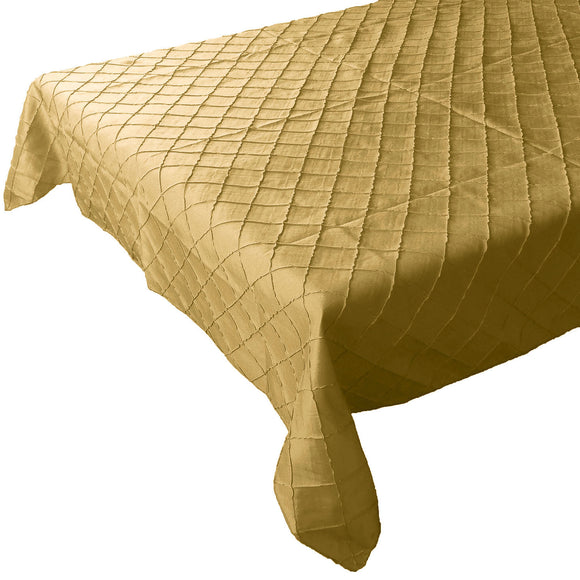 Pintuck Taffeta Tablecloth Gold