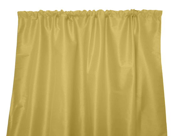 Faux Silk Solid Dupioni Window Curtain 56 Inch Wide Gold