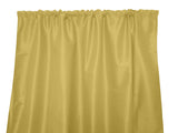 Faux Silk Solid Dupioni Window Curtain 56 Inch Wide - Gold