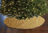 Crinkle Crushed Pattern Tree Skirt Christmas Decoration 54" Round
