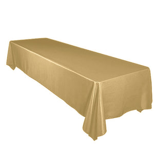 Shiny Satin Solid Tablecloth Gold