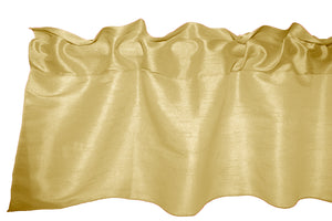 Faux Silk Dupioni Window Valance 56 Inch Wide Gold