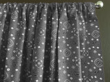 Cotton Curtain Floral Paisley Bandanna Print 58 Inch Wide - Grey