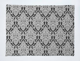 Jacquard Fancy Floral Damask Dinner Table Placemats Holiday Home Decoration 13" x 19" (Pack of 4)