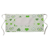 Cotton Apron - Hearts and Dots Print - Kitchen BBQ Restaurant Cooking Painters Artists - Full Apron or Waist Apron