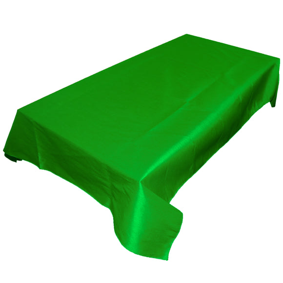 Faux Silk Dupioni Tablecloth Green