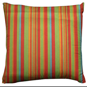 Cotton Multi Stripe Decorative Throw Pillow/Sham Cushion Cover Green Orange