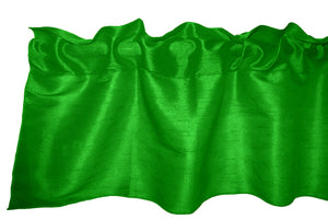 Faux Silk Dupioni Window Valance 56 Inch Wide Green