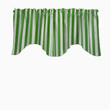 Scalloped Valance Cotton 1 Inch Wide Stripes Print 58" Wide / 20" Tall