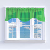 Sheer Tinted Organza Solid Scalloped Window Valance 58" Wide / 20" Tall