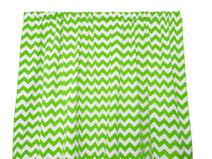 Cotton Curtain Zig-zag Chevron Print 58 Inch Wide Green