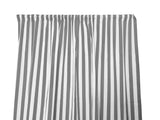 Cotton Curtain Stripe Print 58 Inch Wide / 1 Inch Stripe - Grey and White